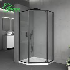 Black Frame Shower Glass Only Diamond