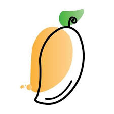 Mango Vector Drawn With Black Lines