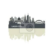 Lagos City Icon Skyline Logo Vector