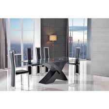 Valencia Black Small Glass Dining Table