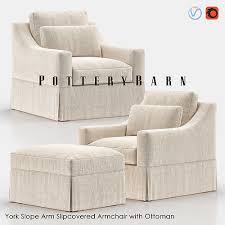 York Slope Arm Slipcovered Armchair