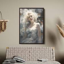 Marilyn Monroe In White Dress Abstract