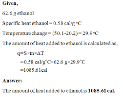 Table Lists The Specific Heat