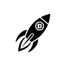 Dogecoin Rocket Decal Cryptocurrency