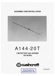 cushcraft a144 20t assembly and
