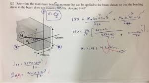 q2 determine the maximum bending moment