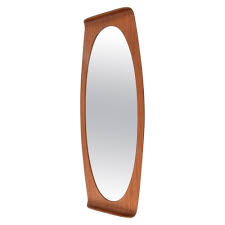 Italian Curved Wood Wall Mirror