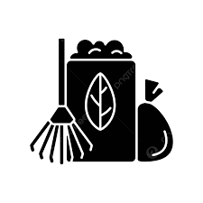 Yard Waste Collection Black Glyph Icon
