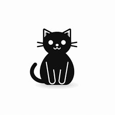 Premium Ai Image Simplistic Black Cat