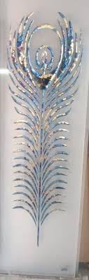 Stained Glass Panel Peacock Feather