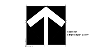 Autocad Drawing Simple North Arrow 1