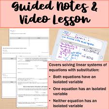 Substitution Guided Notes Worksheet