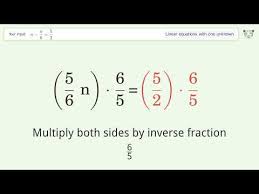 N N 6 5 2 Solve Linear Equation With