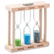 Set Of 3 Wooden Sand Timer 504031