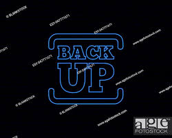 Neon Light Backup Date Sign Icon