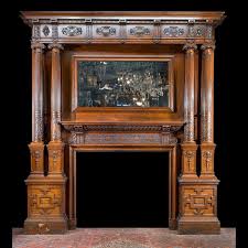 Monumental And Grand Oak Fireplace