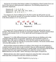 8 Geometric Sequence Examples Doc