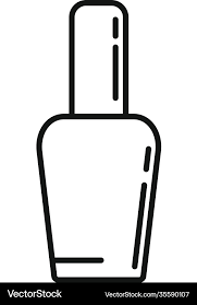 Care Nail Polish Icon Outline Style