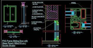 Upvc Sliding Door Design Autocad 2d