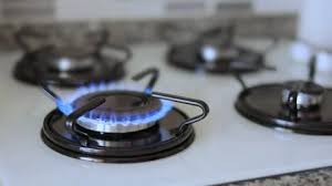 Gas Stove Is Set On Fire A Blue Fire