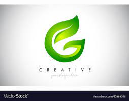 G Leaf Letter Logo Icon Design In Green