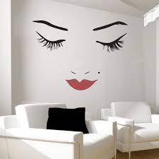 Beautiful Face Wall Decal Lips Wall