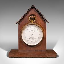 Antique English Barometer Altimeter For
