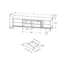 71 In White Composite Tv Stand With 4