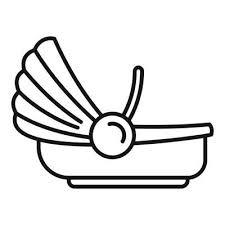 Travel Car Baby Seat Icon Outline