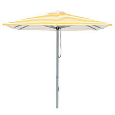 White Striped Capri Market Umbrella