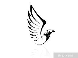 Sticker Hawk Falcon Eagle Vector