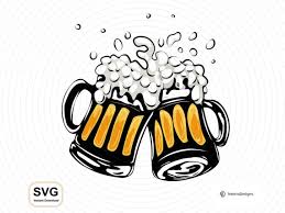 Two Beer Mugs Svg Toast Bottoms Up