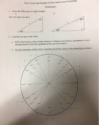 Solved Unit Circle And Graphs Of Sine
