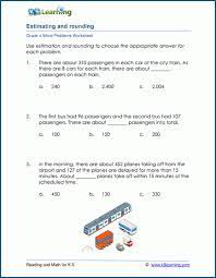 Rounding Word Problem Worksheets