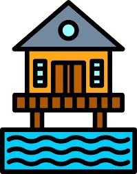 Beach Hut Vector Icon Design 25057777