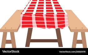 Picnic Table Icon Royalty Free Vector