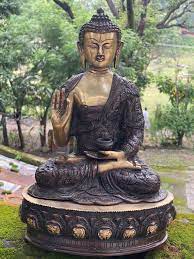 Brass Buddha Statue 40 Cm Big Size
