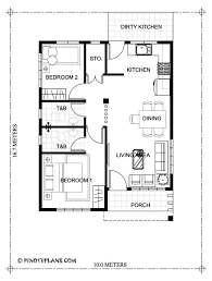 Affordable 2 Bedroom House Design 002