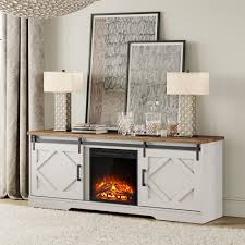 Wampat Fireplace Tv Stand With Sliding
