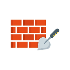 Brick Wall Vector Icon Isolated On