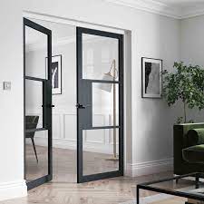 Cosmo Grey Clear Glass Internal Door 35