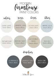 Best Modern Farmhouse Paint Colors From