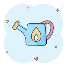 Comic Style Watering Can Icon For