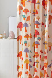 Mushroom Friends Shower Curtain Urban