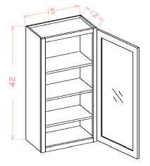 W1530gd Glass Door Wall Cabinet