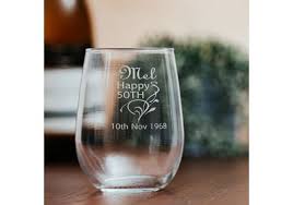 Personalised Birthday Stemless Wine