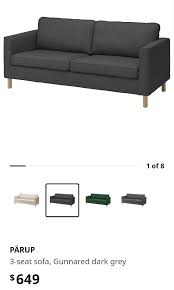 3 Seater Ikea Parup Sofa Furniture