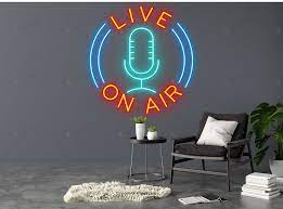 Air Live Podcast Wall Decor Led Light