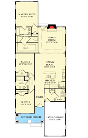 Long And Narrow Craftsman House Plan