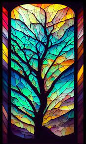 Colorful Stained Glass Window Art With